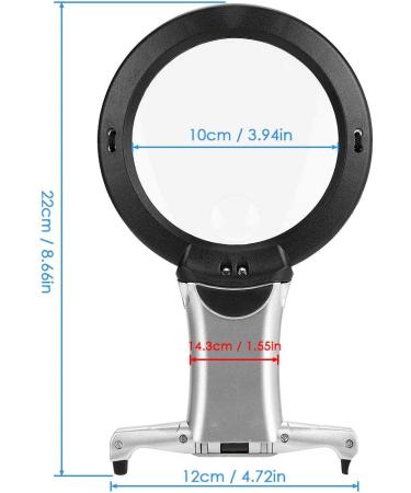 LED Magnifying Glass 2X & 6X Hands Free Chest Rest Lighted Reading Inspection Knitting Embroidery for Low Vision Seniors - Buy Online on SooperMarket.com