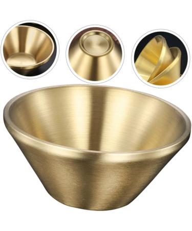 Zerodeko 4pcs Double Layer Insulation Bowl Camping Bowls Noodle Bowl Decorative Soup Bowl Dishes Reusable Ice Cream Bowls Korean Soup Noodles Stainless Steel Bowl Toddler Anti-Scald Pasta 12X12X5.8CMx4pcs Goldenx4pcs - Buy Online on SooperMarket.com