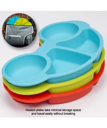 Baby Silicone Placemat Non-Slip Feeding Plate for Toddlers - BPA-Free, FDA Approved, Dishwasher Safe (New Car Blue) - Buy Online on SooperMarket.com