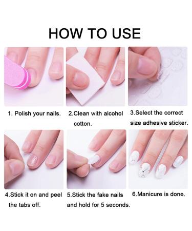 240-Pc Double-Sided Nail Glue Stickers - Flexible Adhesive Tabs for Fake Nails | Kalolary - Buy Online on SooperMarket.com