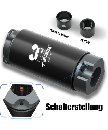 T238 Airsoft Tracer Unit - Spitfire Tactical | 14mm CW & 19mm to 16mm Adapters | Ideal for Airsoft Nerf Gel Blasters - International Shipping Available - Buy Online on SooperMarket.com