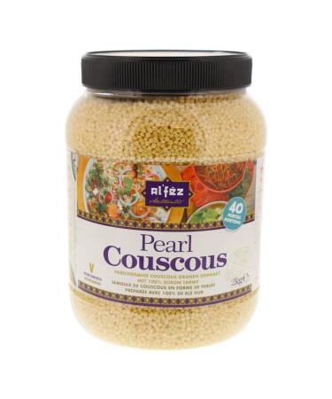 Alfez Mother of Pearl Couscous 100% Durum Wheat Tar Pot 2 Kilos