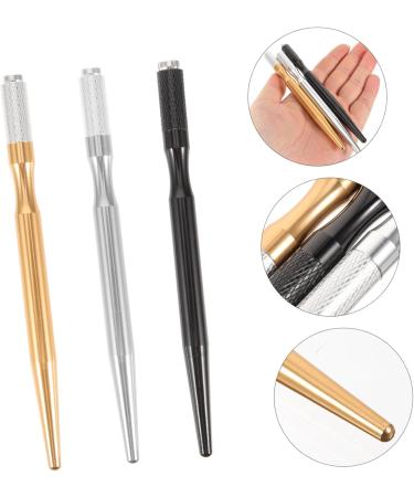 BELLIFFY 3pcs Eyebrow Pencil Tattooing Needle Holder Eyebrow Accessory Microblading Brow Pen Aluminum - Buy Online on SooperMarket.com