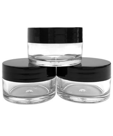 Beauticom 20g/20ml Acrylic Round Clear Jars with Black Lids - Ideal for Lip Balms, Creams, Makeup, Cosmetics - 12 Piece Set - Buy Online on SooperMarket.com