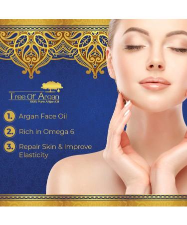 Tree of Argan Pure Argan Oil 100ml - High Quality Natural Moisturizer for Skin Hair & Nails - Rich in Vitamin E - Buy Online on SooperMarket.com