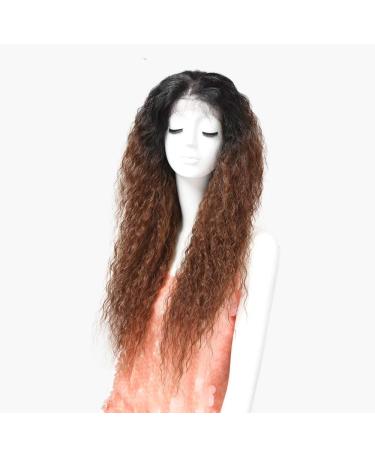 SHIYID Synthetic Lace Front Wig - Brown Afro Kinky Curly Wig for Black Women | International Shipping - Buy Online on SooperMarket.com