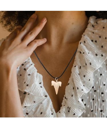Toddmomy Wire Wrapped Fossilized Shark Teeth Necklace Shark Tooth Pendant Decoration Shark Teeth Charms Tooth Ornament - Buy Online on SooperMarket.com