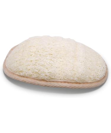 Pack of 6 Natural Organic Loofah Sponge Pads for Exfoliating Skin | Bath & Shower Scrubber with Adhesive Hook - Buy Online on SooperMarket.com