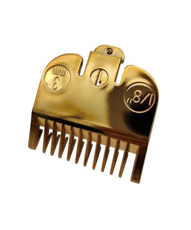 Gold Color Coded Professional Hair Clipper Guards Guides #3170-400 - 1/8 to 1 - Fits Most W Clippers - Buy Online on SooperMarket.com