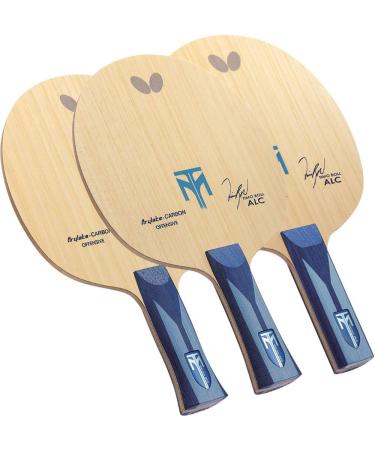 Butterfly Timo Boll ALC Table Tennis Blade - Arylate-Carbon Fiber Blade - Professional Butterfly Table Tennis Blade - Available in AN, FL, and ST handle styles - Made in Japan AN Handle
