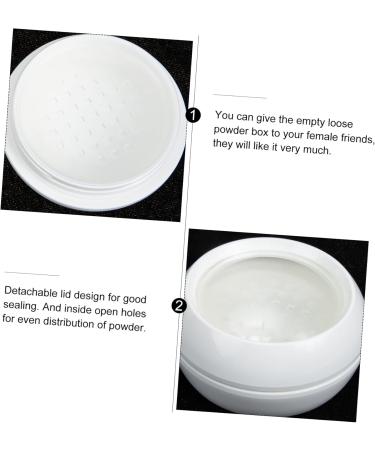 PLAFOPE Box Powder Box Empty Powder Make up Powder Puff Fluffy Puff Case Powder Compact Jar Plastic Pp White - Buy Online on SooperMarket.com