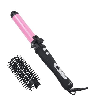 AmoVee Rotating Curling Iron 1.25 Inch Auto Ceramic Curling Iron Adjustable Temps 180 F to 410 F Dual Voltage A Valentines Day Gifts for Her