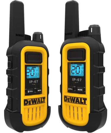DEWALT DXFRS300 Heavy Duty Walkie Talkies - Waterproof, Shock Resistant, Long Range, Rechargeable Two-Way Radio (2 Pack) - Buy Online on SooperMarket.com