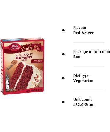 Betty Crocker Super Moist Red Velvet Cake Mix 432g 15oz | Pack of Two - Buy Online on SooperMarket.com