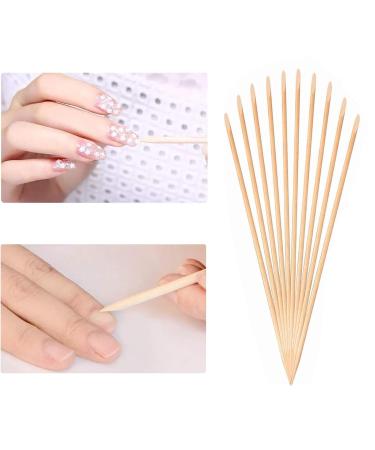 200 Rosewood Manicure Sticks | Professional Nail Care Tools | Orange Wood Nail Shaping Sticks - Buy Online on SooperMarket.com