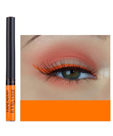 DekRion Liquid Eyeliner  Matte Colored Eyeliners  Orange Eyeliner  White Black Red Brown Green Purple Waterproof High-pigmented Colorful Eyeliners Eye Makeup  1PC Orange 07Orange