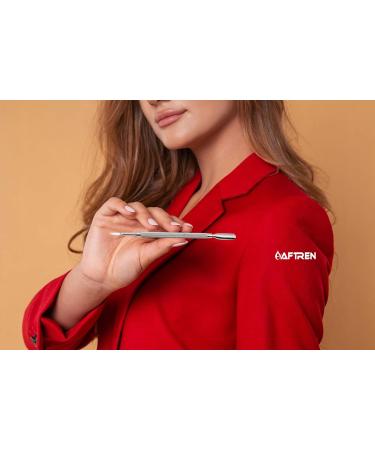 AFTREN Double Sided Metal Cuticle Pusher Tool Manicure Pedicure Salon Professional Cuticle Remover Quality J2 Curved Edge Stainless Steel - Buy Online on SooperMarket.com