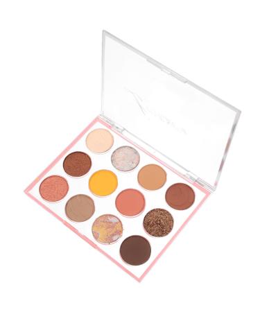 NOLITOY 12 Girds Colorful Matte Shimmer Eyeshadow Palette for Eye Makeup High Pigmented Eye Shadow Primers Powder Palet A As Shown