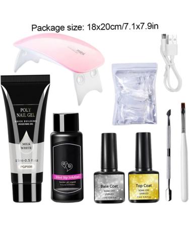 Liummrcy Polygel Nail Kit - 8pcs All-in-One French Nail Extension Set for Beginners | Salon Quality DIY Manicure at Home | PGP006 - Buy Online on SooperMarket.com