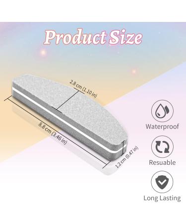 20 PCS Mini Half Moon Nail Buffer Block - Double-Sided Sponge Polish Sanding Buffer for Gel & Acrylic Nails (Grey) - Buy Online on SooperMarket.com