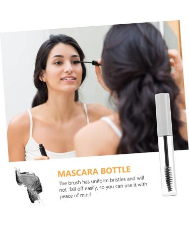 PLAFOPE 10pcs Eyelash Tube Eyelash Mascara Eyelash Brush Tubes Clear Mascara Tube Cosmetic White Plastic - Buy Online on SooperMarket.com