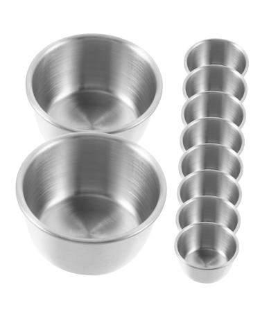 Ciieeo 100 Pcs Stainless Steel Sauce Pot Small Serving Dish Ice Cream Plates Soy Sauce Container Au Jus Steel Condiment Dishes Dessert Containers Sauce Dipping Bowls Metal Seasoning Bowl Mx10pcs As Shownx10pcs
