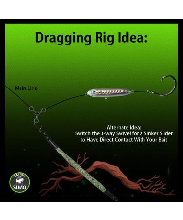 Rattle Snake Dragging Weights 4oz 5-Pack - Snagless Sinkers for Trolling, Drifting, and Catfish Attraction - Buy Online on SooperMarket.com