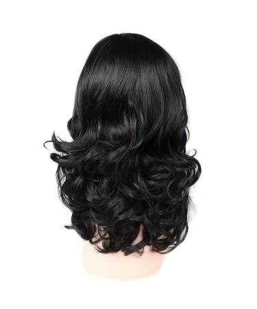 Lady Miranda 16 Loose Wave Lace Part Wig - Black Synthetic Heat Resistant Full Wig for Women - Buy Online on SooperMarket.com