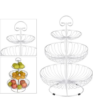 Fruit Basket Bowl 3 Layers Wire Basket Stand Kitchen Countertop Organizer Fruit Vegetable Bowl Fruit Basket Fruit Bowls (Color : Golden) - Buy Online on SooperMarket.com