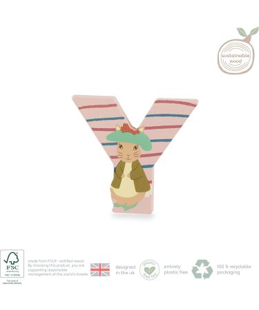 Peter Rabbit Wooden Letter Y with Benjamin | Alphabet Animal Personalised Baby Name Toy | Nursery Wall Decor by Orange Tree Toys - Buy Online on SooperMarket.com