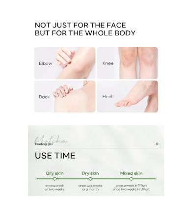 Matcha Peeling Gel - Deep Cleansing Exfoliating Gel for Face & Body | Shrink Pores Hydrate & Improve Skin Tone - 60g - Buy Online on SooperMarket.com