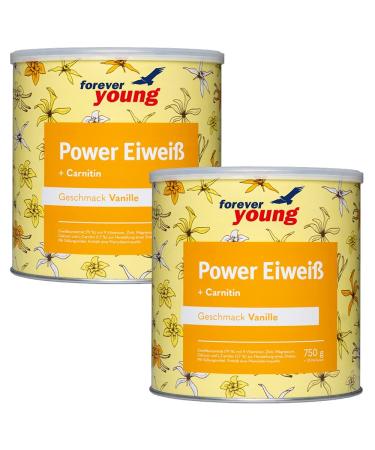 Forever Young Power Protein + Carnitine 2 x 750g can vanilla
