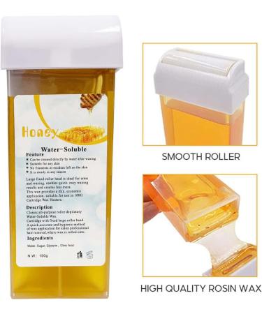 1 Honey Wax Cartridge With 50 Paper Waxing Strips Kit Sugar Cartridges Warm Paste Pack ROLL-ON Hot Wax Roller Hair Removal Depilatory 100ml Waxing Hot Rolling Soft Gentle Remover - Buy Online on SooperMarket.com