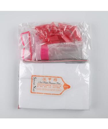 Fandamei Nail Polish Remover Tools Set - 500 Cotton Pads Pink Nail Clips Stainless Steel Shaver Nail Files & Brush - Perfect for Gel Nails - Buy Online on SooperMarket.com