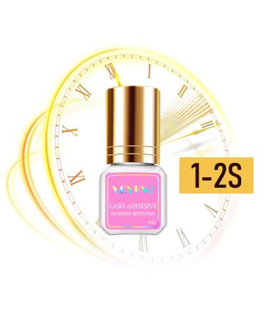 VEYES INC Lash Glue 5 ML - 1-2 Sec Drying Time - 8 Weeks Bond - Professional Black Eyelash Extension Adhesive - Buy Online on SooperMarket.com