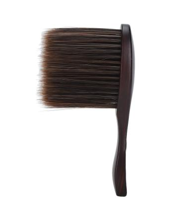 Hairdresser's Neck Brush Professional Neck Brush Soft Nylon Bristles Hair Brush with Wooden Handle