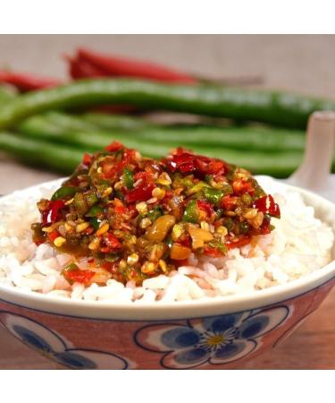 Color Chili Sauce homemade seasoning Hunan hot&spicy green and red chili peppers ickled vegetables Hot pot dipped in sauce pmixed noodle sauce Hunan specialty condiment (Color Chili Sauce 280g 3can) Color Chili Sauce 280g 3can - Buy Online on SooperMarket.com