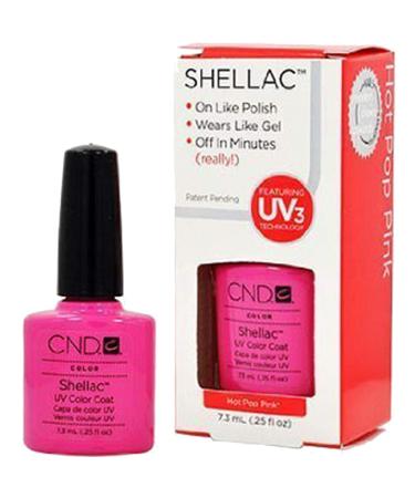 CND Shellac Hot Pop Pink 7.3 ml/0.25 fl oz.