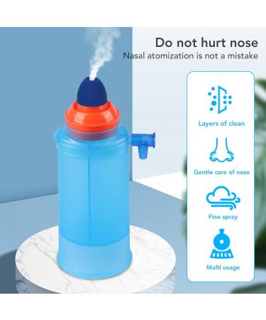 Nasal Douche Set Nebulized Nasal Rinse with Silicone Head for Adults for Nasal Cleaning and Nasal rinsing Cold Allergy Dry Nose - Buy Online on SooperMarket.com