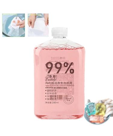 Underwear Laundry Detergent Liquid Underwear Detergent 99% Powerfully Plant Based Underwear Detergent Laundry Liquid Deep Removing Blood Stains (pink (rose scent))