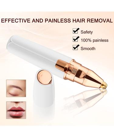 YOGINGO 2 in 1 Rechargeable Eyebrow Trimmer & Hair Removal Tool with LED Light - Painless Precision for Women's Face, Lips, Nose, Body, Arms - Buy Online on SooperMarket.com