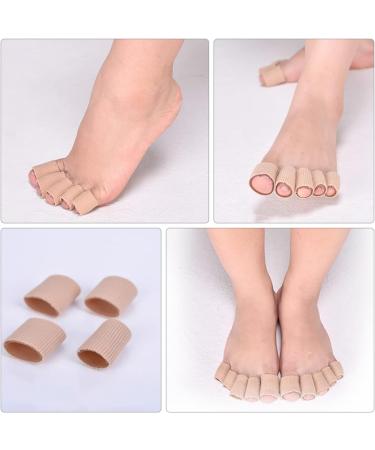 Healeved 15pcs Gel Toe Separators with Pressure Relief - Breathable Fabric Sleeves for Hammertoes, Bunions, and Toe Spreading - Pink (15X2.5X2.5CM) - Buy Online on SooperMarket.com