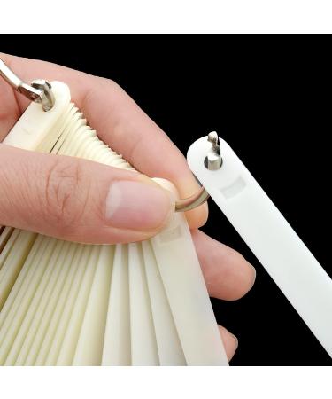 2 Sets Coffin Ballerina Fan Shape Nail Art Tips Display with Metal Split Ring Holder - NT082 (Natural) - Buy Online on SooperMarket.com