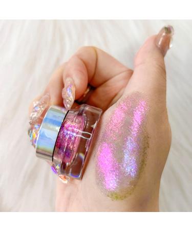 CHARMACY Multi Chrome Flakes Cream Chameleon Gel Eyeshadow 2.8g (06) - Sparkle Metallic, Highly Pigmented, Long Lasting Makeup - Buy Online on SooperMarket.com