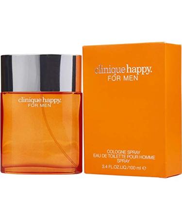 Happy For Men/Clinique Cologne Spray 3.4 Oz (M) Cedar,Citrus,Lemon,Orange 3.4 Fl Oz (Pack of 1)
