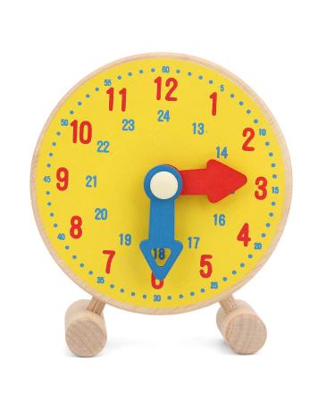 Wooden Clock Toy Kids Numbers Clock Model Toy Toddler Learning Time Toy for Children Over 3 Years Old