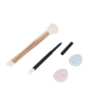 U-Shaped Viral Contour Nose Brush Set | Dual-Ended Makeup Brush & Foundation Sponge for Perfect Contouring | Enhance Your Look with Professional Makeup Tools - Buy Online on SooperMarket.com