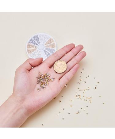 PandaHall Tube Crimp Beads 3000 Pcs Brass Spacer Beads for Jewelry Making - Golden/Silver/Platinum - 1.5mm, 2mm, 2.5mm - Buy Online on SooperMarket.com