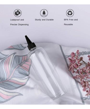 2 Pack 16.9oz Hair Color Applicator Bottles - PET Plastic Squeeze Bottles for Hair Dye - Refillable and Transparent - Clear/black Cap - Buy Online on SooperMarket.com