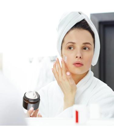 Tuakimce 10 Pack 30ml Refillable Cosmetic Glass Cream Containers with Lid - Ideal for Creams Lotions & Essential Oils - Buy Online on SooperMarket.com